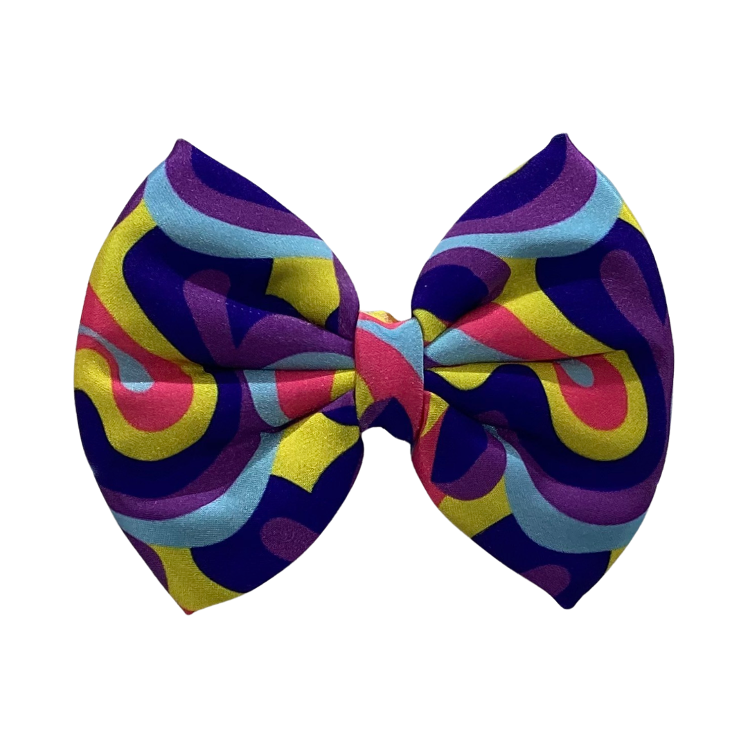 SWIRL SATIN TUXEDO BOW