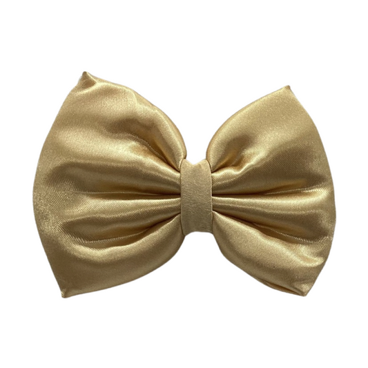 GOLD SATIN TUXEDO BOW