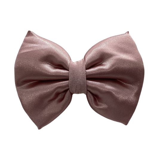 DUSTY ROSE SATIN TUXEDO BOW