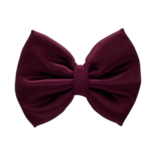 BURGUNDY SATIN TUXEDO BOW