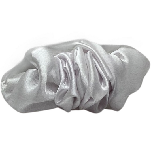 IVORY SATIN RUFFLE CLIP