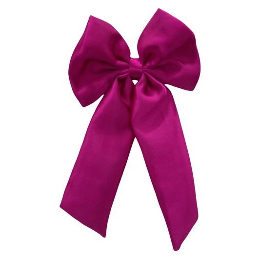 MAGENTA SATIN COQUETTE BOW