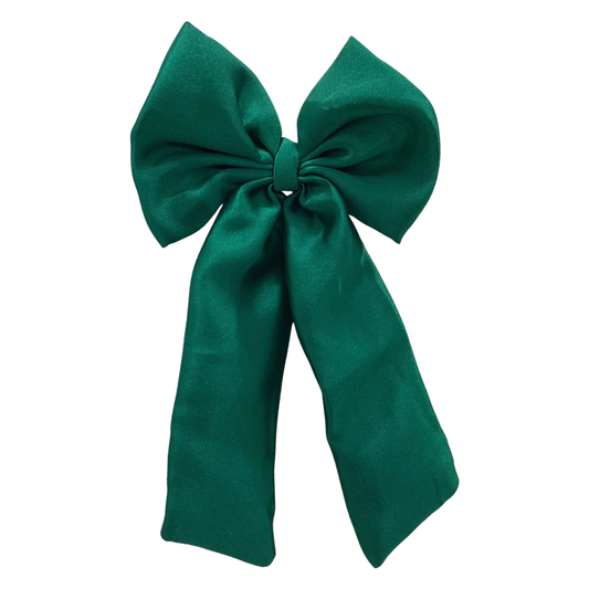 EMERALD SATIN COQUETTE BOW