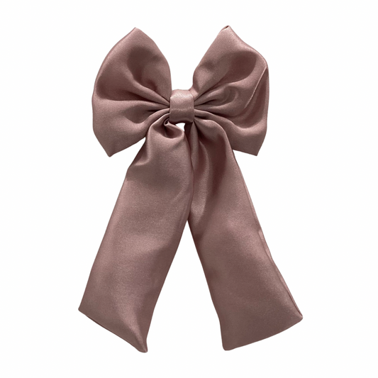 DUSTY ROSE SATIN COQUETTE BOW