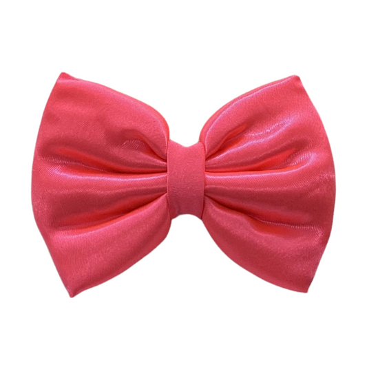 HOT PINK SATIN TUXEDO BOW