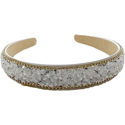 WHITE CRYSTAL HEADBAND