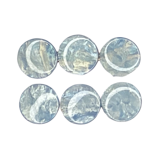 BLUE DOT RESIN HAIR CLIPS